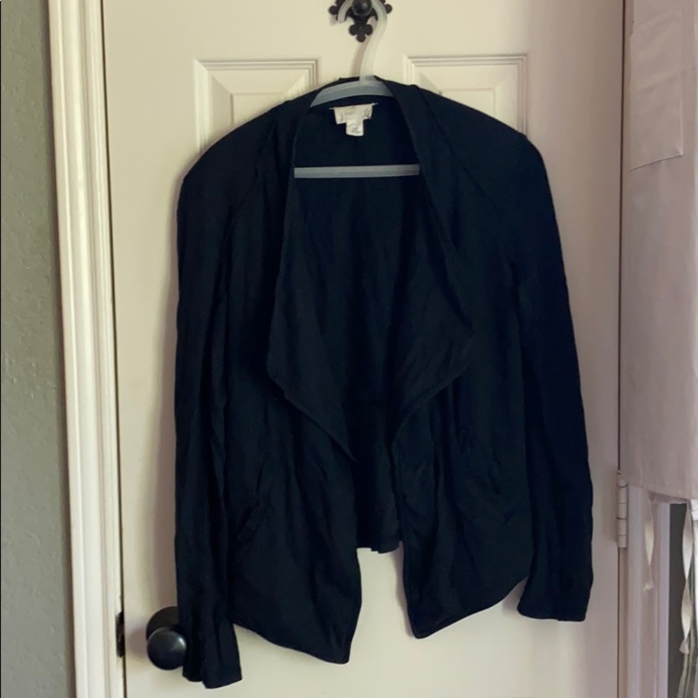 Black Caslon cotton linen jacket S